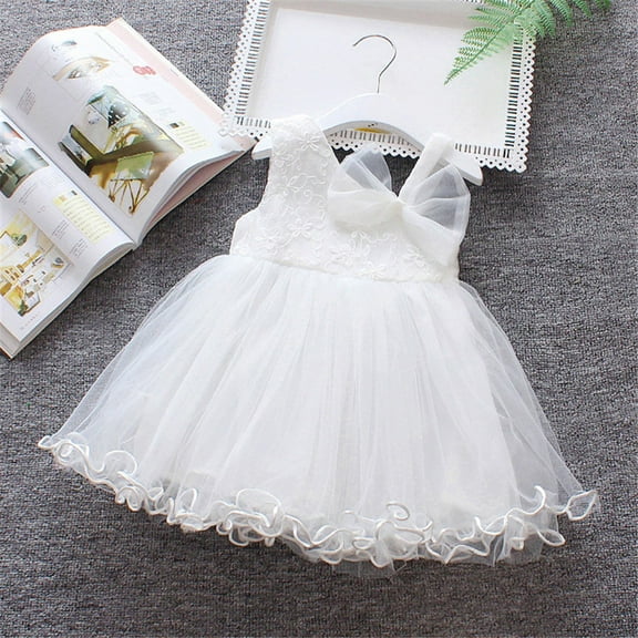 MJTBGFSWG 90S Outfits for Kids Toddler Baby Girls Sleeveless Solid Skirt Floral Party Dresses