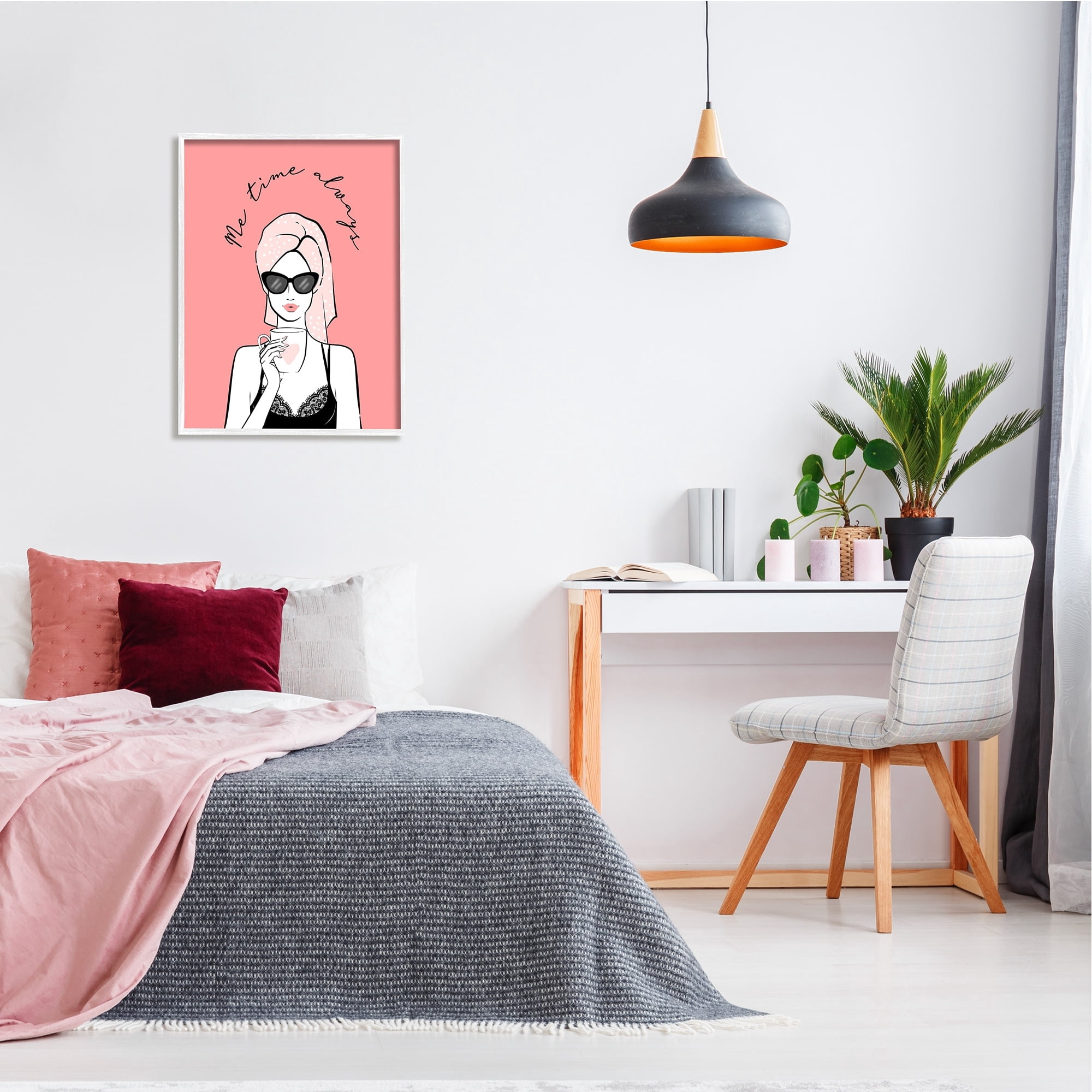 Stupell Industries Me Time Always Inspirational Glam Morning Relaxing Coffee,24 x 30, Design by Martina Pavlova