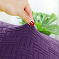 thumbnail image 6 of PiccoCasa Cotton Knitted Throw Blanket for Bed or Sofa, Grape, 6 of 8
