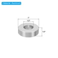 thumbnail image 2 of M12 Aluminum Spacer,10 Pcs Metal Spacer Aluminum 1/2"ID X1"OD X1/4"L Screw Standoff Round for 1/2" or M12, Silvery, 2 of 5