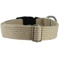 thumbnail image 2 of Cotton Web Adjustable Dog Collar with Locking Device 4 Sizes Beige (X-Large: Neck 18"-27"; Width 1.2"), 2 of 2