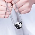 thumbnail image 4 of Guardoinrt Heart Decor Matching Bracelets Set for Accessory Women Delicate Men Black White Cat 45cm 1Set, 4 of 6