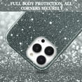 thumbnail image 3 of Glitter Case for iPhone 12 Pro Max, Shiny Sparkle Bling Phone Case, 3 Layer Hybrid Protective Soft Cover for Cute Girls Women (6.7 inch) - Black, 3 of 11