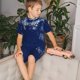 thumbnail image 4 of Balery Christmas Blue Conjunto de Pijama Infantil de Manga Corta con Estampado – Ropa de Dormir de Algodón Suave-3X-Large, 4 of 6