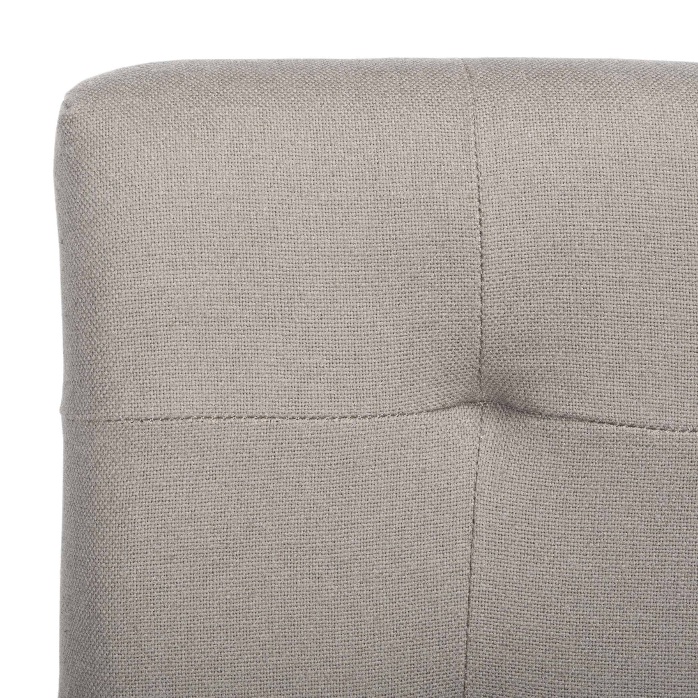SAFAVIEH Thompson Rustic Glam Tufted Bar Stool with Footrest, Sea Mist