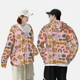 thumbnail image 6 of Kll Retro 70s Hippie Print Men'S Women’s Upf 50+ Sun Protection Outdoor Hoodie Jacket Long Sleeve Fishing Hiking Performance Shirt- Small, 6 of 8