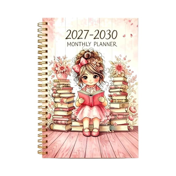 QISIWOLE 5.8x8.3in Monthly 5 Year Planners and Appointment Book with Monthly Tabs, 5.5 in x 8.3 in, Pink