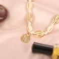 thumbnail image 4 of 1 Uds (oro) colgante de concha dorada tobillera bohemia cadena de pie bohemia para mujeres y niñas Rojo Verde, 4 of 5