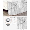 thumbnail image 3 of White Marble Bed Skirt California King Size 18 Inch Drop, Grey White Abstract Art Wrap Around Dust Ruffle Bedskirts, Wrinkle & Fade Resistant Easy Fit Bedskirt with Adjustable Elastic, 3 of 8