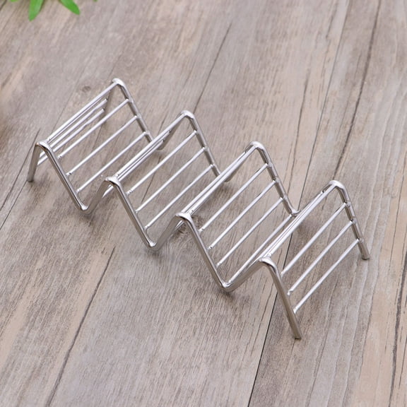 Stri Stainless Steel Taco Rack Stand Taco Holder Hold 3 or 4 Hard or Shell Tacos
