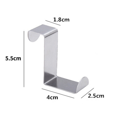 thumbnail image 2 of 8 ganchos de puerta de acero inoxidable en forma de Z + película protectora de plástico rasgable, para puerta estándar, cajón, armario, cocina, 2 of 5