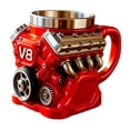 thumbnail image 3 of Taza de café con motor V8, para agua y bebidas, vajilla única, resistente al , roja, para fiestas, cocinas, bodas y cafeterías., 3 of 9