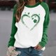 thumbnail image 1 of Xuyuer St. Patrick's Day Sweatshirt for Women Irish Shamrock Pullover Shirts Tops Raglan Sleeve Lucky Leaf Clover Shirt, 1 of 5