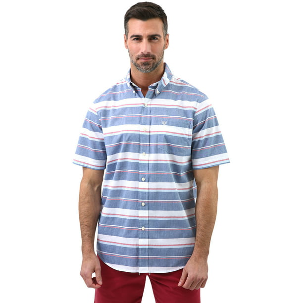 Chaps Men's Short Sleeve Stretch Woven Shirt, Sizes XS-4XB - Walmart.com