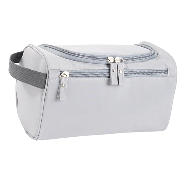 Neceser de viaje jinwen bolsa de cosméticos con asa colgante gran capacidad Gris claro
