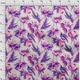 thumbnail image 4 of oneOone Polyester Lycra Purple Fabric Florals Craft Projects Decor Fabric Printed By The Yard 56 Inch Wide, 4 of 6