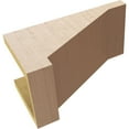 thumbnail image 6 of 7"W x 14"D x 7"H Wide Burlington Rough Cedar Woodgrain TimberThane Corbel, Primed Tan, 6 of 6
