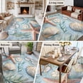 thumbnail image 5 of 6'x9' Area Rugs, Coastal Starfish Indoor Outdoor Area Rug for Living Room Bedroom, Summer Beach Nautical Shell Coral Washable Bathroom Rugs Kitchen Floor Carpet Mats Home Decor Aesthetic, 5 of 8