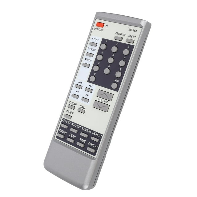 CD Player Remote, Complete Access RC 253 CD Player Remote Control Comfortable Grip for DCD1460 DCD1650 DCD2560 DCD2800