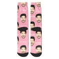 thumbnail image 4 of XIAONU Custom Face Text Stockings Personalized Photo Crew Stockings for Women Men Customizable Design Cotton Blend Novelty Gift, 4 of 4