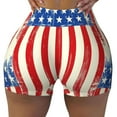 thumbnail image 2 of Goofa America Flags2 Printed Workout Shorts Women Seamless Scrunch Butt Lifting High Waisted Gym Booty Shorts Elastic Workout Shorts-Large, 2 of 8