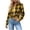 Yellow, variant on Button Down Shirts for Womens Dressy Casual Flannel Plaid Collared Long Sleeve Blouses Comfort Slim Fit Tunic Tops Fall Winter Work Office Coat Jackets
