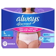 Always Discreet - Reimagined Adult Diapers for Women Size L, 17 Count​