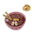 thumbnail image 2 of Miangastore 1 Pce Broche de Bol Tout Usage en Émail pour Ramen Cartoon, Broche en Alliage (Rouge Foncé), 2 of 8