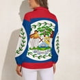 thumbnail image 2 of Belize Flag Long Sleeve Blouse Woman Streetwear Casual Shirts Summer Oversize Woman Streetwear Clothing Birthday Present, 2 of 7