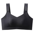 thumbnail image 3 of Plus Wireless Minimizer Bra for Women, Full Coverage Supportive Comfort Bra, Adjustable Wide Shoulder Straps Design | VerBelle,Black 2XL, 3 of 6
