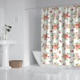 thumbnail image 2 of Pioneer Flower Floral Print Pattern Shower Curtain 72"x84", Bathroom Decorative Shower Curtain Set with 12 Hooks, Waterproof Washable, 2 of 6