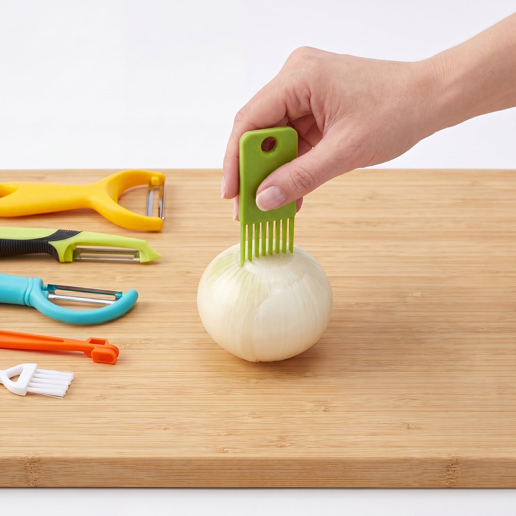 Unique Bargains Durable Potato and Orange Peeler with Ergonomic Handle Colorful 6Pcs
