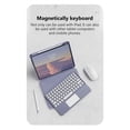 thumbnail image 3 of Étui Clavier Support Intelligent Étui Couverture Tablette Couverture Clavier Folio Étui Clavier pour IPad Air IPad Pro Tablette Violet, 3 of 5