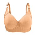 thumbnail image 1 of Ersazi Compression Bra Woman's Solid Color Comfortable Hollow Out Perspective Bra Underwear No Rims In Clearance Khaki Xl, 1 of 3