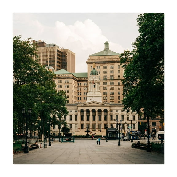 Brooklyn Borough Hall 02 - Brooklyn New York Photography Unframed Wall Art Print 10 x 10 inches