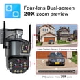 thumbnail image 5 of Security Camera, 8K 16MP IP Camera 20X Zoom PTZ Outdoor Wireless Security Camera Four Lens CCTV Cam 4K Video Surveillance Cameras Smart Home HD Night Vision, 5 of 7