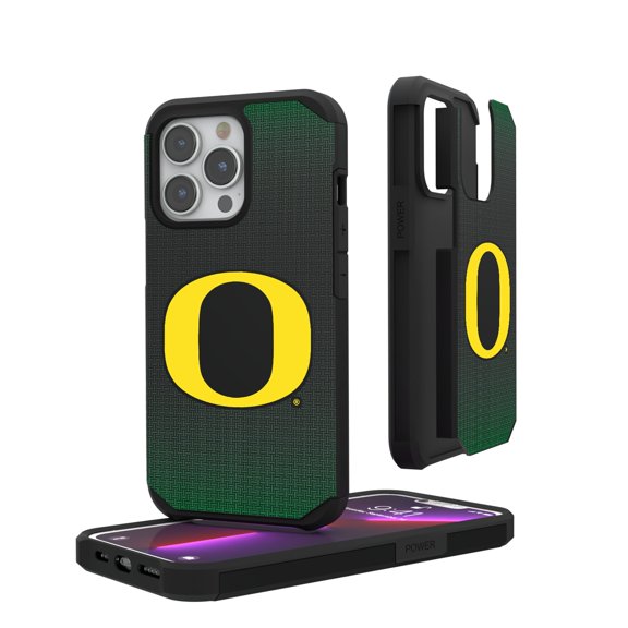 Oregon Ducks Linen Logo iPhone Rugged Case