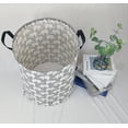 thumbnail image 3 of KUNRO 19.7" Kids Hamper Laundry Basket Gift Box Big Size Cotton Toys Organizer for Bedroom Nursery Home(Grey Elephant), 3 of 6