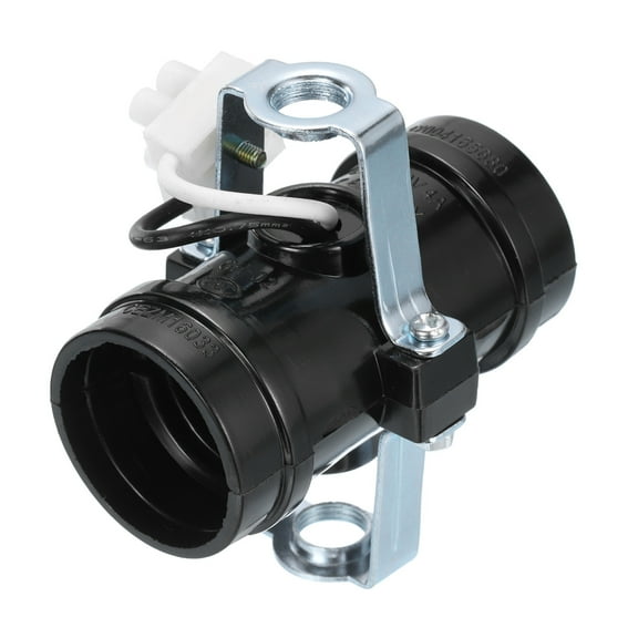 Uxcell E26/E27 Medium Base 2 Light Cluster Socket, 1 Pcs Lamp Base Holder Multi-Cluster Incandescent,Black