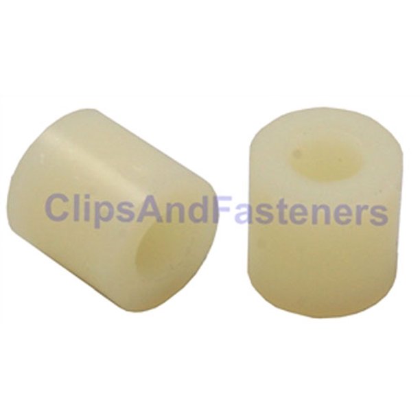 100 Nylon Spacer Bushings .257 I.D. 1/2 O.D. Length 1/4