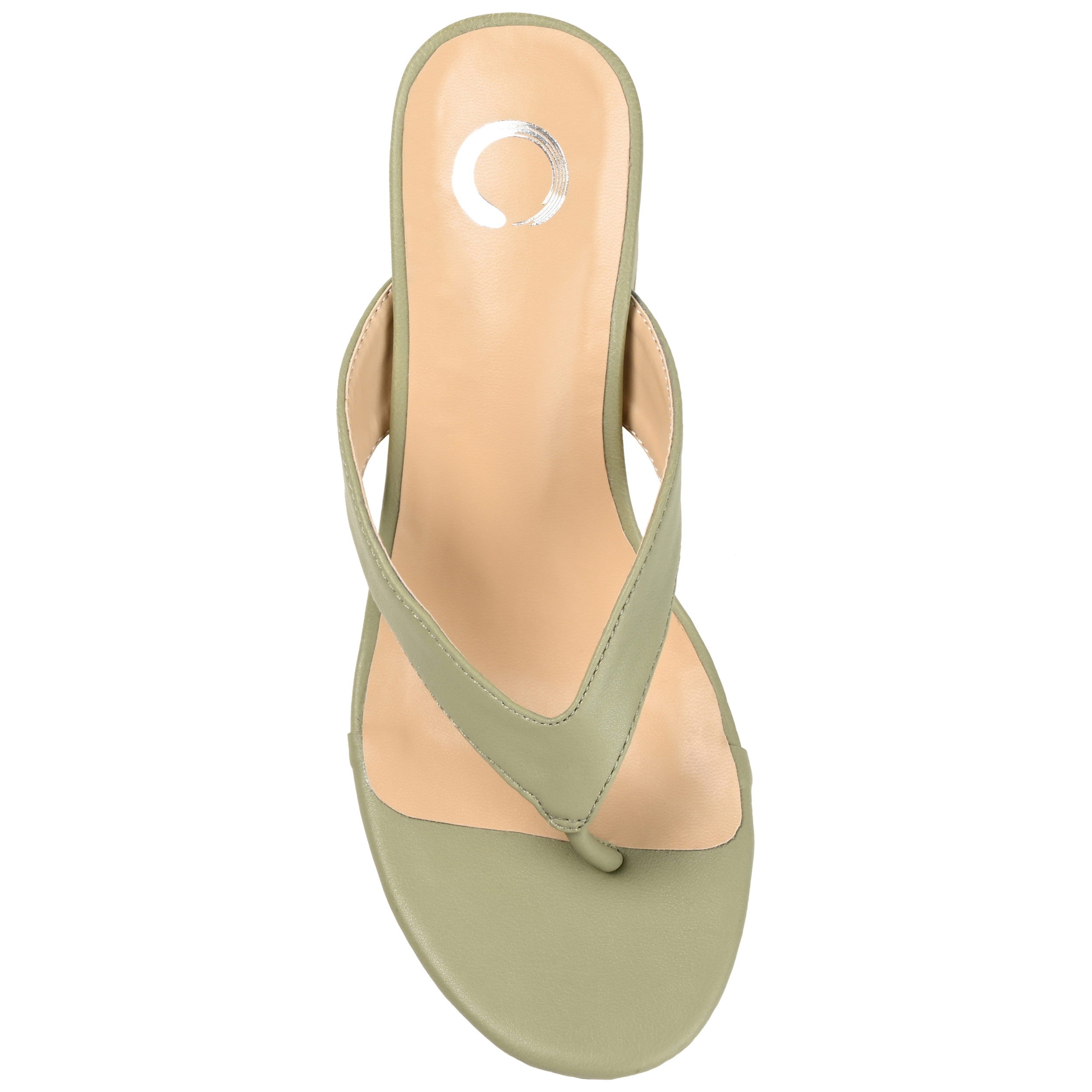 Journee Womens Alika Slip On Block Heel Sandals