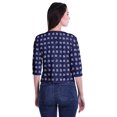 thumbnail image 3 of Moomaya Printed Keyhole Neck Ring Top Casual 3/4th Sleeve Tees Tank Tunic Top, 3 of 5