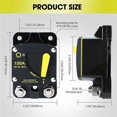 thumbnail image 5 of 100 Amp Marine Circuit Breaker Resettable 100A with Manual Reset Switch Button for Boat Trolling RV Yacht, 12V - 48V DC, 5 of 5