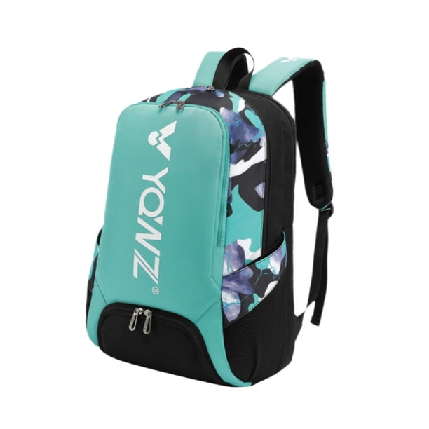 Mochila de bádminton, bolsa de tenis para mujeres y hombres, bolsa transpirable para pickleball, mochila deportiva para viajes, computadora portátil, Verde Azul Negro