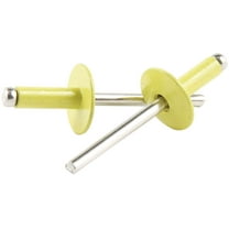 Allstar Performance ALL18181 Rivet - 5/8 in Head - 3/16 in Mandrel - 1/4-3/8 in Grip Range - Aluminum - Yellow Paint - Set of 250