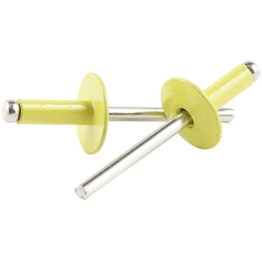 Allstar Performance ALL18181 Rivet - 5/8 in Head - 3/16 in Mandrel - 1/4-3/8 in Grip Range - Aluminum - Yellow Paint - Set of 250