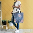 thumbnail image 4 of FORMRS Womens Canvas Tote Bag with Zipper Inner Pocket Shoulder Handbag, Trees in The Night, 4 of 7
