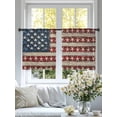 thumbnail image 6 of Sheer Curtains 54 Inches Long, Coastal American Flag Light Filtering Window Curtains for Living Room/Bedroom, Starfish Vintage USA Flag Rod Pocket Voile Sheer Curtain Drapes, 52"W x 54"L, 2 Panels, 6 of 8