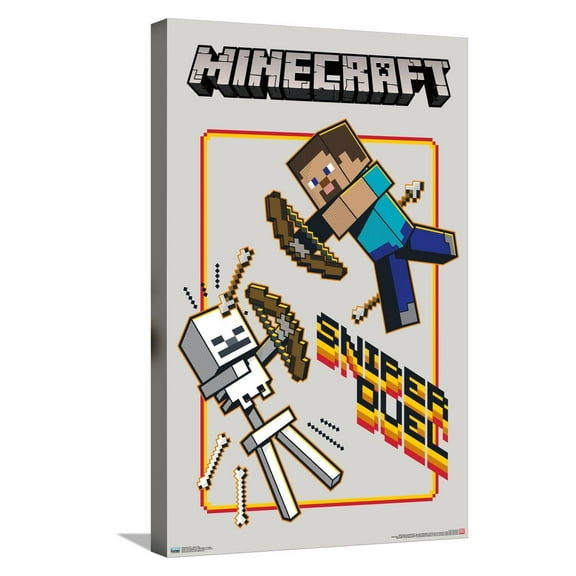 Minecraft - Sniper Duel Canvas Wall Poster, 14.725" x 22.375"
