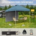 thumbnail image 3 of CROWN SHADES 10'x10' Instant Canopy Tent with 1 Sidewall with One Push Setup Sun Shelter for Events Parties Cyan Blue, 3 of 8